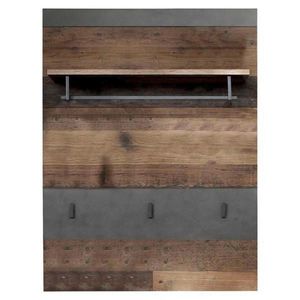 Xora ŠATNÍ PANEL, barvy grafitu, barvy pinie, 80/106/28 cm obraz