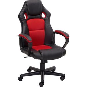 MID.YOU HERNÍ ŽIDLE, vzhled kůže, červená, černá obraz