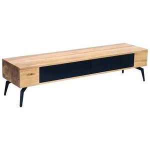 Livetastic NÍZKÁ KOMODA, dub, přírodní barvy, černá, 160/38/40 cm obraz