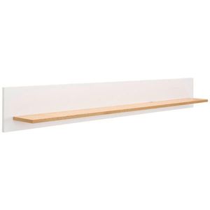 MID.YOU NÁSTĚNNÁ POLICE, dub, bílá, barvy dubu, 160/20/16 cm obraz