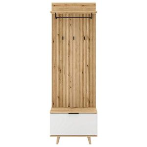 MID.YOU ŠATNA, bílá, barvy dubu, 65/204/40 cm obraz