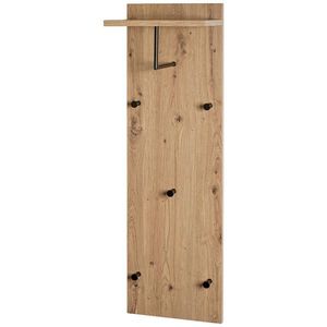 XXXL ŠATNÍ PANEL, černá, barvy dubu, 30/100/20 cm obraz
