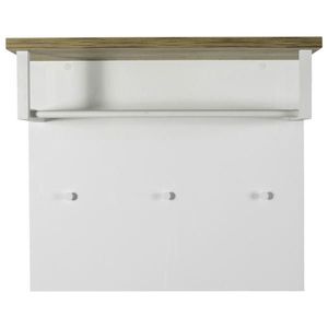 Carryhome ŠATNÍ PANEL, barvy dubu, vysoce lesklá bílá, 82/71/35 cm obraz