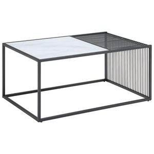 Livetastic KONFERENČNÍ STOLEK, černá, bílá, kov, sklo, 90/60/40 cm obraz