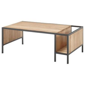 MID.YOU KONFERENČNÍ STOLEK, černá, barvy dubu, dřevo, kov, 110/60/40 cm obraz