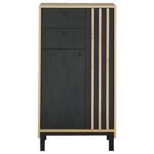 MID.YOU MIDI SKŘÍŇKA, černá, dub artisan, 60/106/32 cm obraz