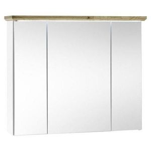 Livetastic ZRCADLOVÁ SKŘÍŇKA, bílá, barvy dubu, 84/70/24 cm obraz