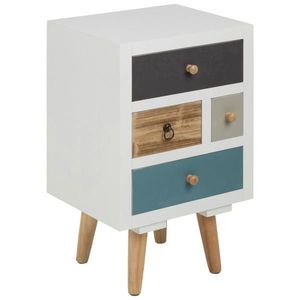 XXXL NOČNÍ STOLEK, modrá, hnědá, šedá, vícebarevná, bílá, 36/59/30 cm obraz