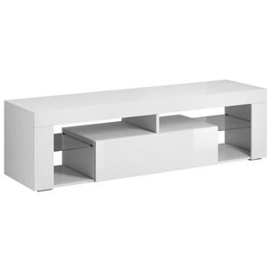 P & B KOMODA POD TELEVIZI, bílá, 140/50/35 cm obraz