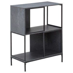 PBJ REGÁL, šedá, černá, železo, 70/86/35 cm obraz
