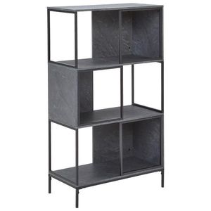 PBJ REGÁL, šedá, černá, železo, 70/122/35 cm obraz