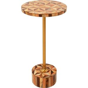 Kare-Design ODKLÁDACÍ STOLEK, hnědá, barvy zlata, tmavě hnědá obraz
