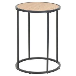 XXXL ODKLÁDACÍ STOLEK, černá, divoký dub, kompozitní dřevo, 40/40/50 cm obraz