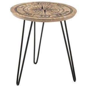 Xora KONFERENČNÍ STOLEK, přírodní barvy, černá, dřevo, kov, 46/46/51 cm obraz