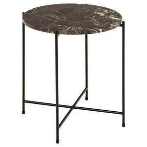 XXXL ODKLÁDACÍ STOLEK, hnědá, tmavě hnědá, kámen, 42/42/45 cm obraz