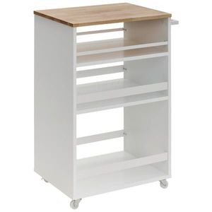 MID.YOU SERVÍROVACÍ VOZÍK, přírodní barvy, bílá, 50/78/38 cm obraz