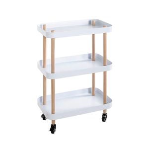 XXXL SERVÍROVACÍ VOZÍK, přírodní barvy, bílá, barvy buku, 50/30/76 cm obraz