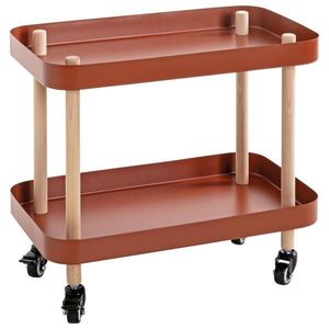 XXXL SERVÍROVACÍ VOZÍK, přírodní barvy, červená, barvy buku, 50/30/47 cm obraz