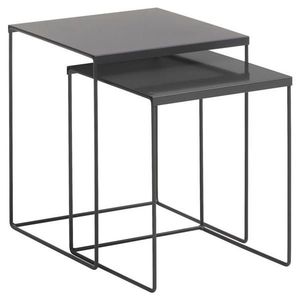 Livetastic SADA ODKLÁDACÍCH STOLKŮ, černá, kov, 38/38/45 cm obraz