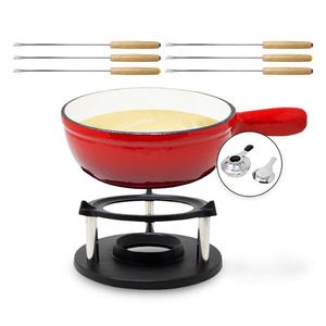 Klarstein Holsten, souprava na fondue, hrnec, 1, 5 l, ohřívač, hořák, 6 vidliček, litina obraz