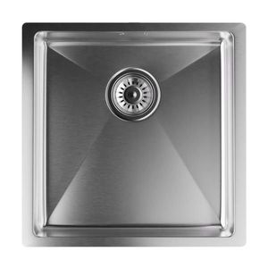 Klarstein TitanSteel Kuchyňský dřez 45 x 45 cm (DxŠ) s povrchem odolný vůči rzi, poškrábání a teplu obraz