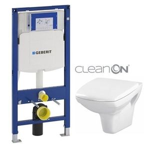GEBERIT Duofix bez tlačítka + WC CERSANIT CLEANON CARINA + SEDÁTKO 111.300.00.5 CA1 obraz