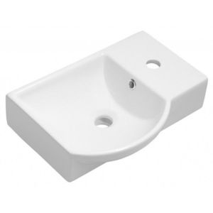 SAPHO LITOS keramické umývátko rohové, 45x32cm, baterie vpravo, bílá 4079 obraz