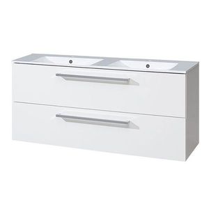 Mereo Bino, koupelnová skříňka s keramickým umyvadlem 121 cm, bílá CN663 obraz