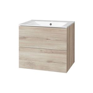 Mereo Aira, koupelnová skříňka s keramickým umyvadlem 61 cm, dub Kronberg CN720 obraz