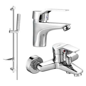 MEXEN/S Caro DF72 SET vanová a umyvadlová baterie, chrom 746603DF72-00 obraz