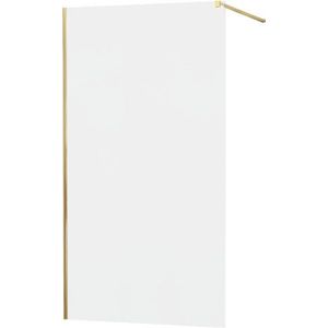 MEXEN/S KIOTO Sprchová zástěna WALK-IN 120x200 cm 8 mm, zlatá, matné sklo 800-120-101-50-30 obraz