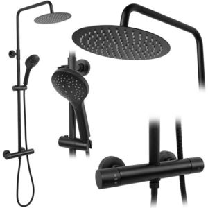 REA Sprchový set s termostatickou baterií 150mm VINCENT černá REA-P6600 obraz