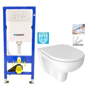 GEBERIT DuofixBasic bez tlačítka + WC JIKA LYRA PLUS RIMLESS + SEDÁTKO DURAPLAST SLOWCLOSE 458.103.00.1 X LY2 obraz