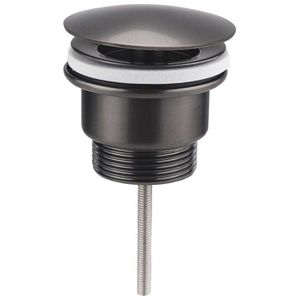 SAPHO Umyvadlová výpust 5/4", neuzavíratelná, velká zátka, 10-55, gun metal 542.742.5GM obraz