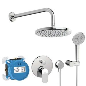 IDEAL STANDARD CeraFlex Sprchový set s baterií pod omítku, s tělesem, 3 proudy, průměr 20 cm, chrom BD191AA obraz
