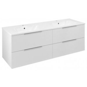 SAPHO CIRASA umyvadlová skříňka s dvojumyvadlem 141x54x46cm, bílá lesk CR141-3030-21 obraz