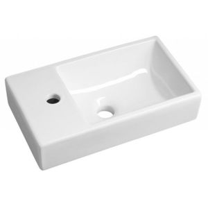 SAPHO MINOS keramické umývátko, 45x26cm, baterie vlevo, bílá 4757 obraz