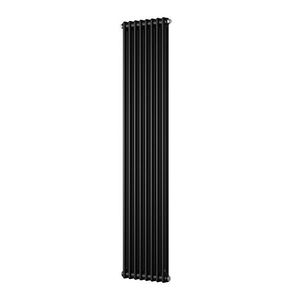 Instalprojekt Koupelnový radiátor TUBUS 2 černá barva Barva Černá , Rozměr A 50 cm, Rozměr C 180 cm, Skutečný rozměr radiátoru 485 × 1800 mm, Typ připojení Středové 50 mm RADTUB21801031S obraz