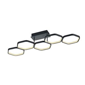 Stropní lampa šedá vč. LED 3-stupňový stmívač - Jetse obraz