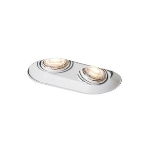 Kulaté zapuštěné bodové svítidlo bílé GU10 50 mm 2-světlo - Hubs obraz
