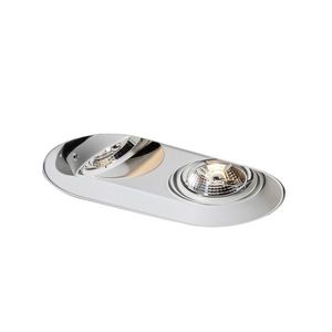 Kulaté zapuštěné bodové svítidlo bílé GU10 70 mm 2-světlo - Hubs obraz