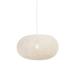 Rustikální závěsné svítidlo bílé 50 cm - Corda Flat obraz