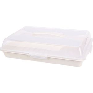 EH Servírovací tác s víkem 44 x 31 x 10 cm, bílá obraz