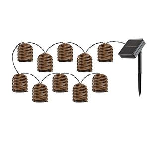 Rabalux 77047 solární LED řetěz s 10 ratanovými kloboučky Rupit obraz