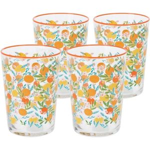 4dílná sada sklenic Flowers & Fruits 510 ml, oranžová obraz