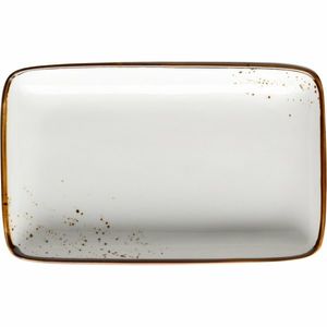 Mäser Obdélníkový tác Pintar White hnědé tečky 21 x 13 x 3 cm obraz