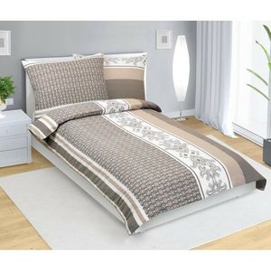 Bellatex Bavlněné povlečení Ornament kávová, 140 x 220 cm, 70 x 90 cm, 140 x 220 cm, 70 x 90 cm obraz
