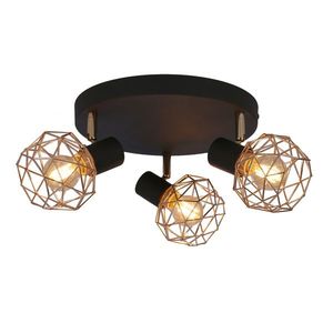Stropní lampa, černá, měděné stínidlo, Acrobat obraz