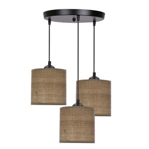 Závěsná lampa Legno, 15 ks, 3x40W, e27, stínidlo z ořechového dřeva obraz