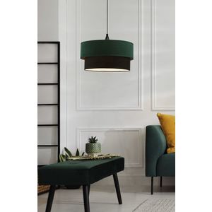 Závěsná lampa Solanto, lahvově zelená + černá, 1x60, stínidlo E27, duo 35+30 obraz